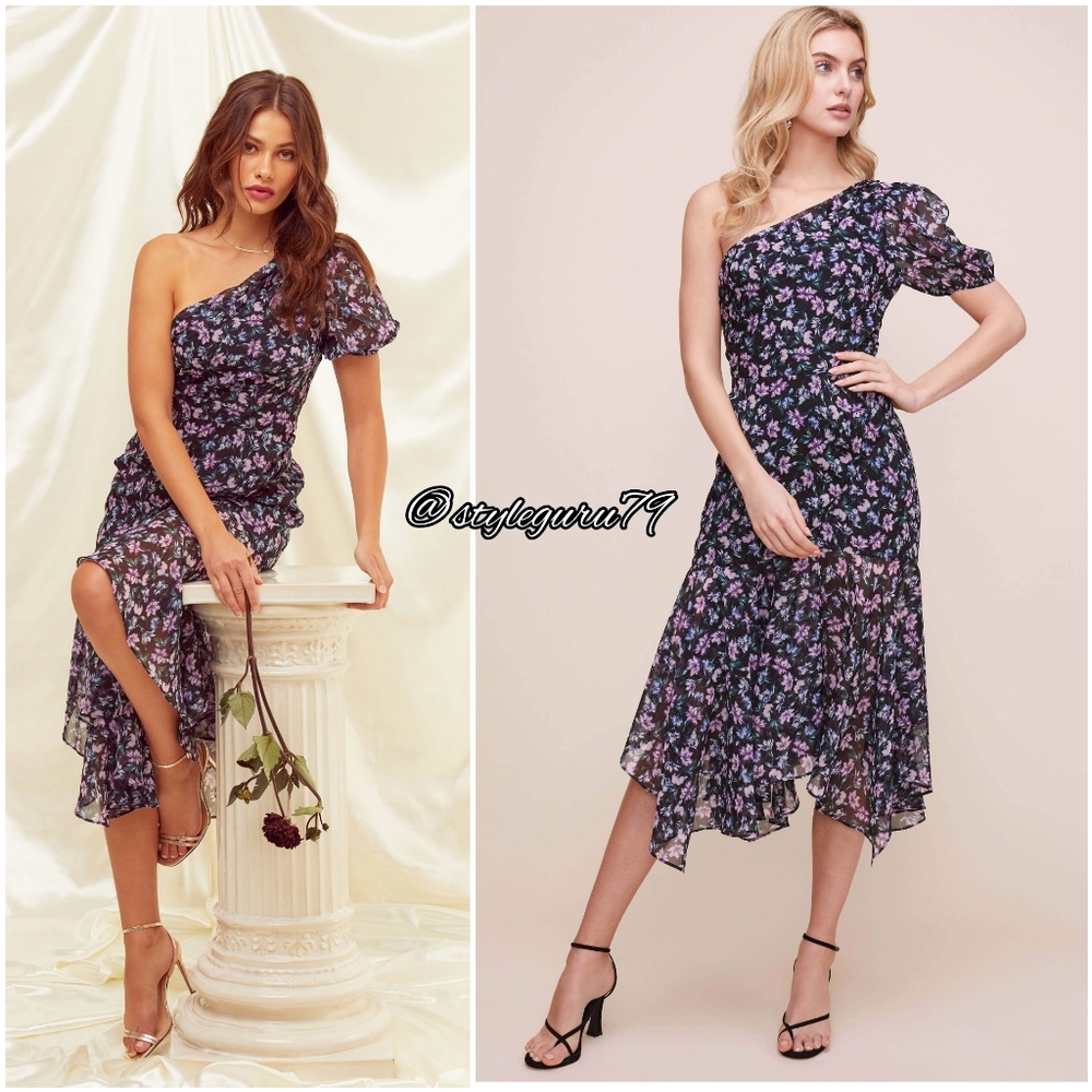 NWT, ASTR, Adriana One Sleeve Floral Dress